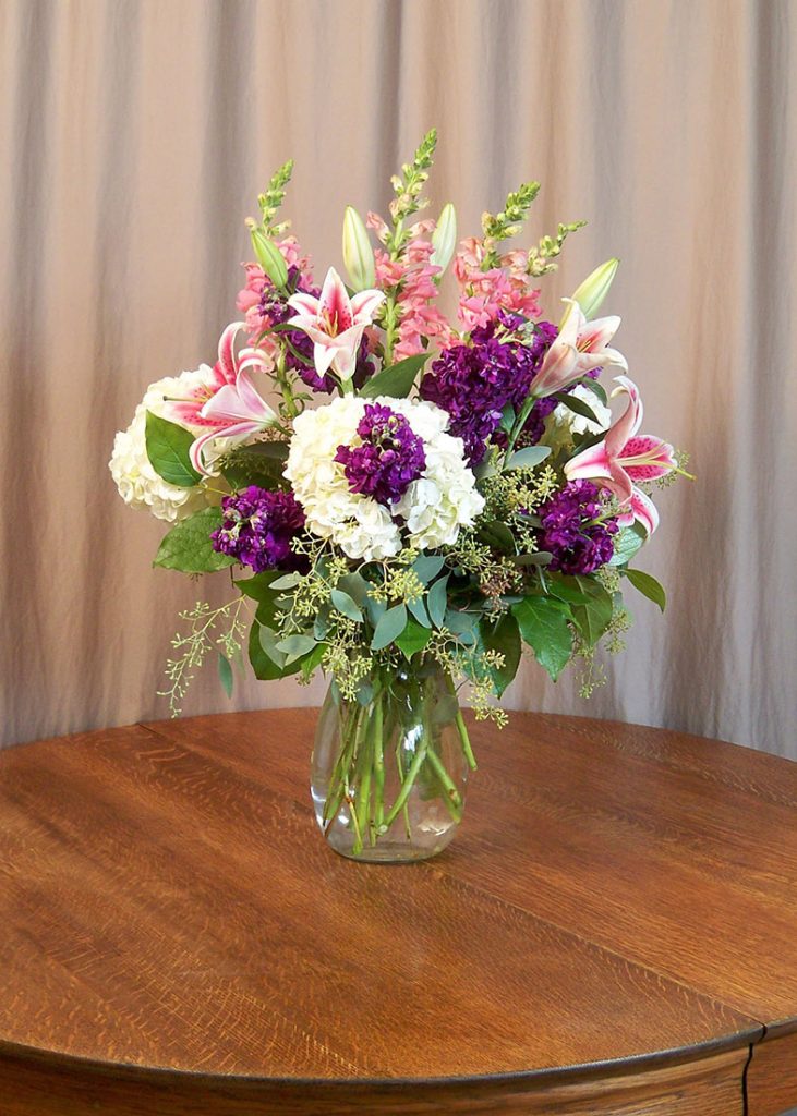 Condolence Vase Morning Glory Flower Shop